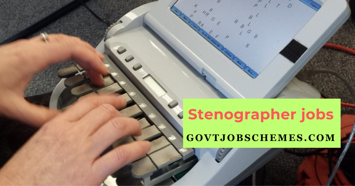 stenographer jobs in india